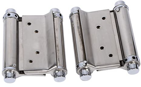 PUNELE Schwingscharniere, Robustes, Doppelt Wirkendes Scharnier, 11 X 9 X 6, 2 Stück, 7,6 cm, Doppelt Wirkendes Federscharnier, Saloon-Café-Tür, Schwingtür