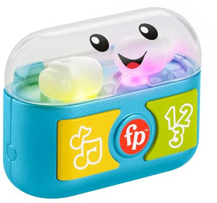 FISHER-PRICE Lern- und Spielspaß Mitspielohrstöpsel - Interaktive Ohrstöpsel mit lustigen Lichtern, Lernliedern und feinmotorischen Aktivitäten, über 20 Melodien und Sätze, ab 6 Monaten, HWY45
