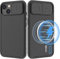 Colala Custodia per iPhone 15 Cover - Copertura della Fotocamera Scorrevole, Materiale PC + TPU di Alta Qualità, Antiscivolo, Antiurto, Antigraffio - Nero