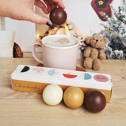 CHOCODIC - CHOCO BOMBES DE CACAO - CHOCOLAT DE NOEL ARTISANAL - chocolat noel
