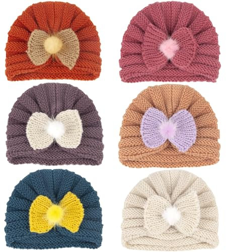 SEAUR Neugeborene Baby Mütze Turban Newborn 0-12 Monate Süß Stretch Turbanmützen Beanie Hut Shooting Stirnband Babymütze