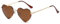 JCTAIFOO Polarisierte Herz Sonnenbrille für Damen Vintage Mode Liebe Form Gold Metallrahmen Nette Party Festival Brille Gold-leopard/Braun
