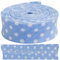 AERZETIX - C73164 - Dekoratives Schrägband 4.5 meter x 20 mm - aus 35% polyester und 65% baumwolle - hellblau mit weißen punkten