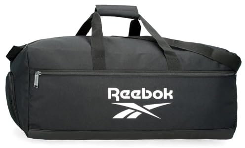 Reebok Ashland Borsa da viaggio nera 55 x 25 x 25 cm Poliestere 34,38 L by Joumma Bags, Nero, Taglia unica, Borsa da viaggio
