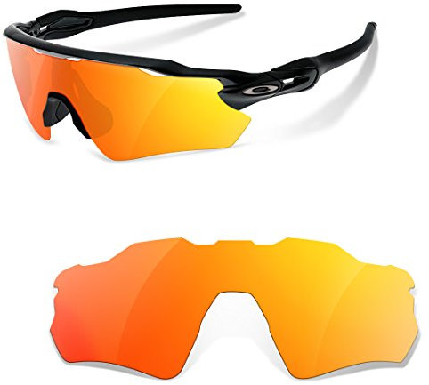 Kompatible Ersatzgläser für Oakley Radar EV, Fire Iridium, Fire Iridium, für sonnige Tage., Medio