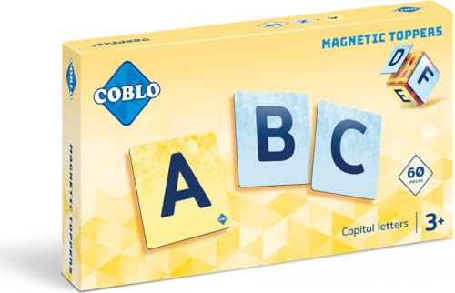 Coblo Magnetisches Großbuchstaben 60 Stück - Magnetspielzeug - Geschenk 3 Jahre - Montessori-inspiriertes - Fördert Kreativität & Lernfähigkeiten - STEAM-Bildung - Spielzeug Ab 3 Jahren
