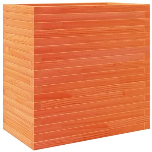 vidaXL Jardinière Cire Marron 70x40x68,5 cm Bois de pin Massif, jardinière d'extérieur, bac à Fleurs, bac à tomates, jardinière de terrasse