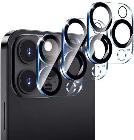 MMOBIEL Kameraschutz für iPhone 16 Pro/Pro Max [3 Stück] Vollabdeckung Kamera Abdeckung - Ultra-Klar 9H Härte Handy Kameraschutz, Kratzbeständig, Blasenfrei, Nachtaufnahmen, HD Klar -Transparent