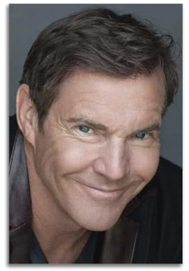 NRCKMIHRAE Poster, Motiv: Schauspieler Dennis Quaid, dekoratives Gemälde, Leinwand, Wandposter und Kunstdruck, moderne Familienschlafzimmer-Dekoration, Poster, 40 x 60 cm