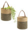 Rope Hanging Basket 2pack, Storage Basket, Small Woven Fern Wall Hanging Basket Flower Plants, Wall Decor for Porch Entryway, Brown, 17 x 17 x 30 cm