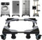 Heavy Duty Furniture Dolly, Mobile Base with 4 Locking Wheels and 4 Strong Feet, Adjustable Fridge Stand, Washing Machine Stand, for Washer Dryer Refrigerator(Grey-Large)