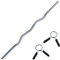 wuuhoo® Langhantelstange John - 200cm / 180 cm / 160 cm / 150 cm / 120 cm, 30mm, Stahl verchromte Hantelstange, 100kg Kapazität - Fitnessquipment für Zuhause 120 cm Silber