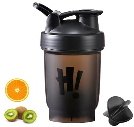 Petsmart tech Protein Shaker Bottle 500ml with Mixing Ball, BPA- and DEHP- free, Leakproof Flip On Lid, Odourless, Temperature Safe, Dishwasher Safe（BLACK）
