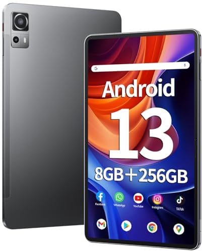 SGIN Tablet 11.97 Inch PC 8GB RAM 256GB Storage, Android 13 Tablet, 2000 * 1200 FHD IPS Display, Octa-core Processor, 8000mAh Battery, Dual Camera(5MP+13MP), WiFi, Bluetooth, Type-C