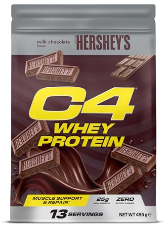 Cellucor C4 Whey Protein Powder, Hershey's Chocolate, 25g Protein, Low Sugar, Post-Workout Recovery, 13 Servings