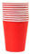 Paquete de 10 vasos de papel para fiestas, suministros desechables, vasos multicolores, biodegradables, compostables, adecuados para fiestas, bricolaje, festivales, bodas, cumpleaños (rojo)