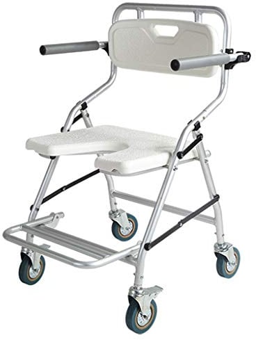 Toilettenstuhl for ältere Menschen, Nachttisch, Dusche, Rollstuhl, Toilette, Badestuhl, rutschfeste Badebank for behinderte Schwangere, Sicherheit