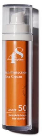 48grams Sun Protection Face Cream – Sonnenschutz Gesicht LSF 50 – Mineralische Sonnencreme mit Zinkoxid – UVA UVB Schutz – 100% Natürlich – Mit Vitamin E – Für Gesicht Hals & Dekolleté