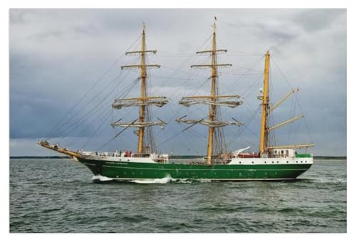Großsegler Alexander v. Humboldt II auf der Ostsee vor Warnemünde, Hanse Sail，Puzzles, 1000-teiliges Puzzle Für Erwachsene Und Kinder Ab 10 Jahren（38x26cm）-AL97