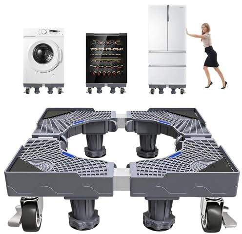 Spalivivre Base de la lavadora con 4 ruedas y 4 patas