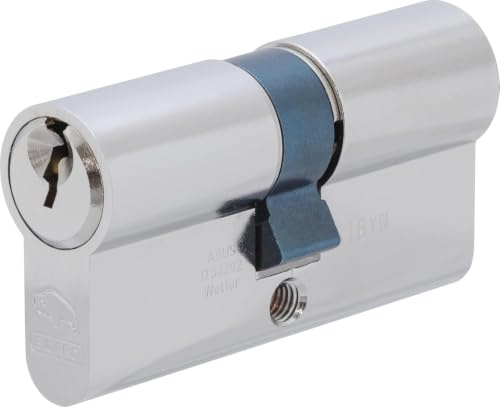 ABUS Profilzylinder Buffo 35/40 - Stiftzylinder, mattvernickelt, 3 | Schließzylinder mit 5-Stift-Technik für erhöhte Sicherheit, inkl. 3 Schlüssel, Maße 35/40 mm