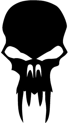 Samunshi® Vampir Totenkopf Aufkleber Vampiraufkleber 8,1 x 15cm schwarz