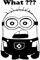 Sticker / Fahrzeugaufkleber, Motiv: Minion – What??