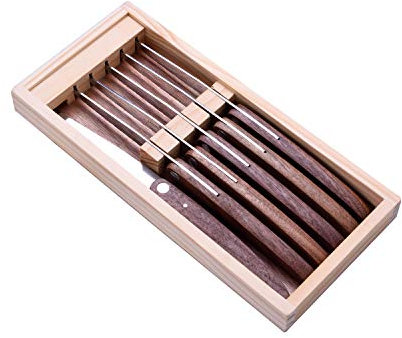 LAGUIOLE - Set de 6 couteaux à steak - lame micro dentée acier inoxydable