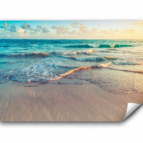 murando Fototapete selbstklebend Strand Meer 196x140cm Foto Tapete Tapetenfolie Möbelfolie Wandverkleidung Wandtapete Motivtapeten Bildtapete Wohnzimmer 3d Effekt Modern Natur Landschaft c-B-0358-a-a