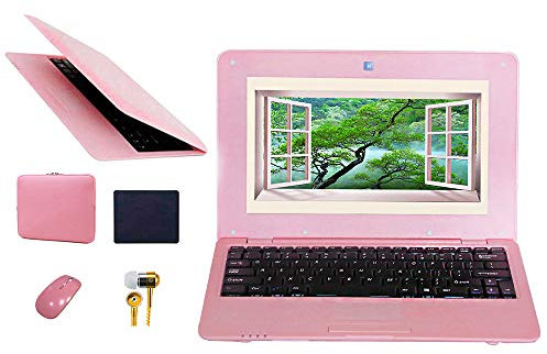 Fancy Cherry® 10 Pulgadas 8GB Android Laptop Netbook Laptop Ultrabook Cámara WiFi HDMI Netflix Youtube (Bolsa para Laptop + Mouse + Mouse + Auricular)
