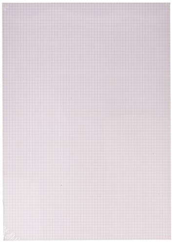 Clairefontaine 975186C Packung mit 20 Bögen Bristol, DIN A3, 29, 7 x 42cm, 205g, kariert, Ideal für Modellentwürfe, 1 Pack, Weiß