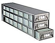 Argos Technologies RDDP73A Gefrierschrank Schublade Rack für 96 tiefe Brunnenplatte, 3 Schubladen, 7 Fächer pro Schublade, Kapazität 21 Teller, 63,5 cm Länge, 15,5 cm Höhe, 14,6 cm Breite