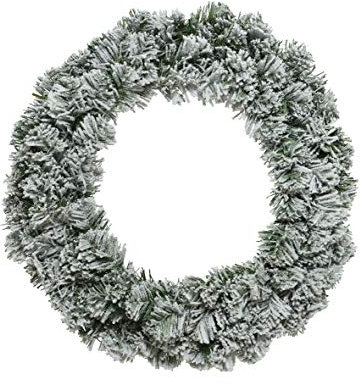 Christmas Decorations Künstlicher Tannenkranz beschneit PVC Soft Nadeln Dekokranz mit Schnee Weihnachten