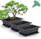 GROWNEER Bonsai-Trainingstöpfe mit Drainage-Feuchtigkeitsschalen, Bonsai-Baumtöpfe mit 1 Umtopfmatte, Bonsai-Pflanzgefäß für Garten, Hof, Balkon, Büro, Wohnzimmer, 3 Packungen