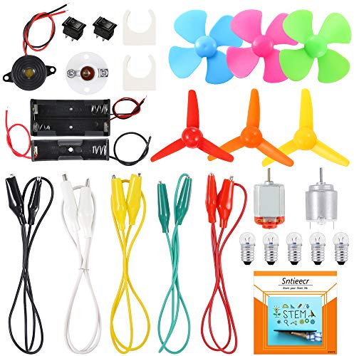 Sntieecr Electric Circuit Motor Kit, Science Experiment Educational Montessori Learning Kits Set for Kids DIY STEM Engineering Project, for Kids