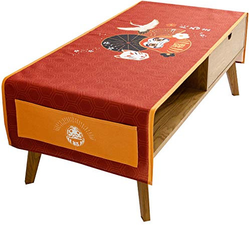 LIUJUAN Manteles De Mesa Paño De Tabla Lino Mantel De Mesa De Centro De Algodón Y Lino Tejido De Cubierta De Mesa De Café Desechable Impermeable Y Sin Aceite-Re_180X70 Cm (Mantel)