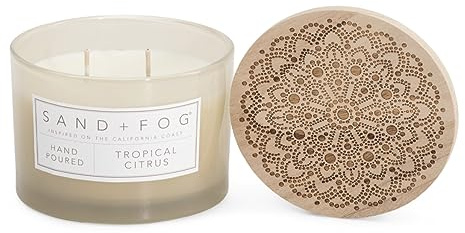 Sand and Fog Tropical Citrus Candle, Double Wick, 12oz