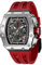 TSAR BOMBA Herrenuhr Luxus Tonneau Carré 50M Wasserdicht Edelstahl Saphir Chronograph Datum Multifunktions Japanisches Quarzwerk Mode Einzigartiges Design Cool Silikonband Elegantes Geschenk Uhr