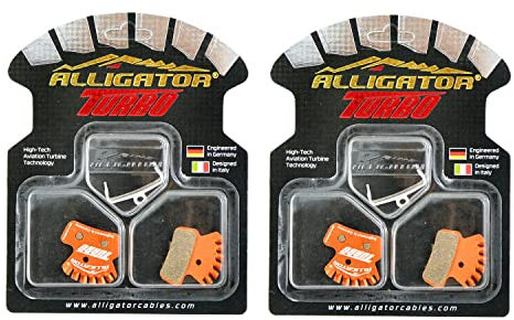 Alligator Turbo Scheibenbremsbeläge passend für AVID XO Trail, Avid Elixir 7/9 Trail, SRAM Guide RSC/RS/R bis My 2016 (nur Alligator Turbo Scheibenbremsbelag), 2 Packungen, AR2433