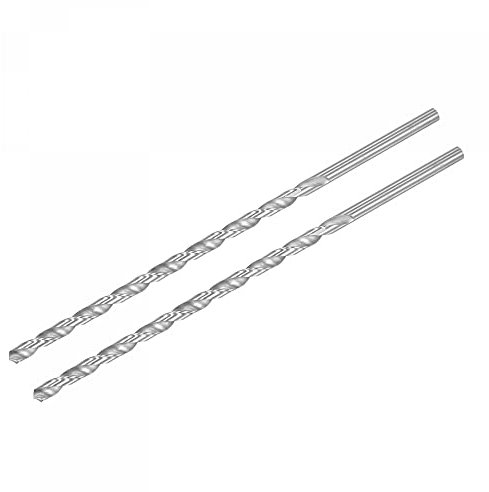 sourcing map 2 Stk HSS Spiralbohrer (Hochgeschwindigkeitsstahl) Extra lange Twist Bohrer 8mm Bohrdurchmesser 250mm Länge