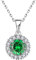JO WISDOM Damen Kette Silber 925 Halskette Anhänger mit 3A Zirkonia Mai Geburtsstein Smaragd Farbe,Schmuck für Mutter Tochter Frauen Mädchen