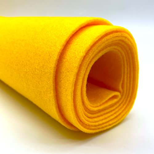 Ice Fabrics Bastelfilzstoff, Meterware, 182,9 cm breit und 1,6 mm dick, weicher und langlebiger heller Goldstoff für Bastelarbeiten, Dekorationen und mehr, 2 Meter helles Gold