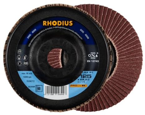 RHODIUS PROline LSA P1 Fächerschleifscheibe 125 x 22,23 mm K60 10 Stk