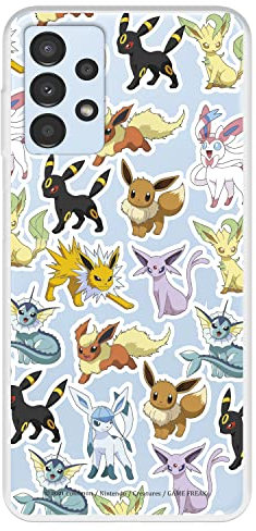 Schutzhülle für Samsung Galaxy A13 4G Offizielles Pokémon Eevee Evolution zum Schutz Ihres Handys, flexibles Silikon, offizielles Lizenzprodukt von Pokémon