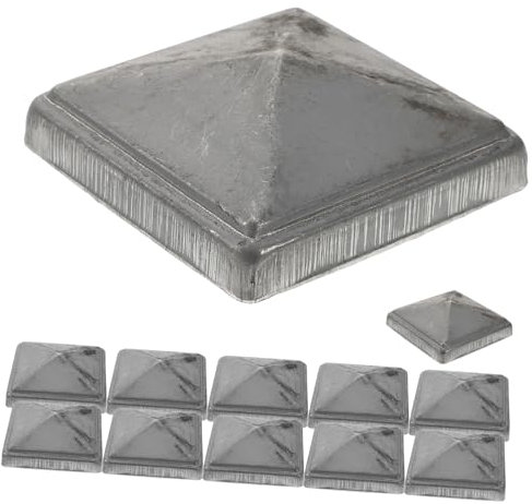 VILLFUL 12stücke Zaunpfostenkappen Abdeckung Metallkappen Mit Spitze Für Zaunpfosten Kompakt Und Leicht Einfache Installation
