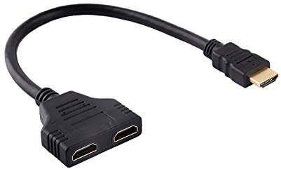 Cavo Adattatore Splitter HDMI, Adattatore HDMI Maschio a Doppio HDMI Femmina Adattatore HDMI 1 in 2 out Splitter HDMI Adattatore Splitter HDMI da 1 a 2 Vie per TV HD, Lettore Dvd, Monitor LCD,