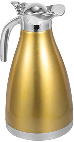 FELTECHELECTR Portable Coffee Maker Thermal Carafe Pitcher Stainless Steel Large Thermal Carafes Thermal Coffee Carafe Insulated Coffee Carafe Metal Pitcher Glass Teapot Kettle European Style