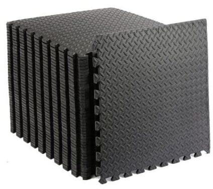 Mat Gym Flooring Mat, Foam Exercise Mats, Interlocking Puzzle EVA Floor Tiles, Non slip Rubber Cushion For Home Workout, Size 60x60cm (36 Pieces (144 Sq.ft))