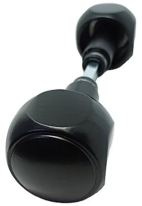 1001 POIGNEES Bouton de Porte double QUATRO Rotatif Alu C.7 (Noir 9005)