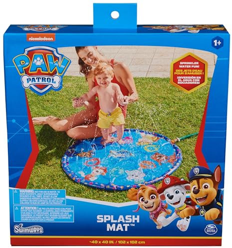 Swim Ways Paw Patrol Splash Matte, Kinder Splash Pad & Outdoor Spielzeug, Paw Patrol Party Supplies & Wasserspielzeug für Kinder ab 1 Jahren